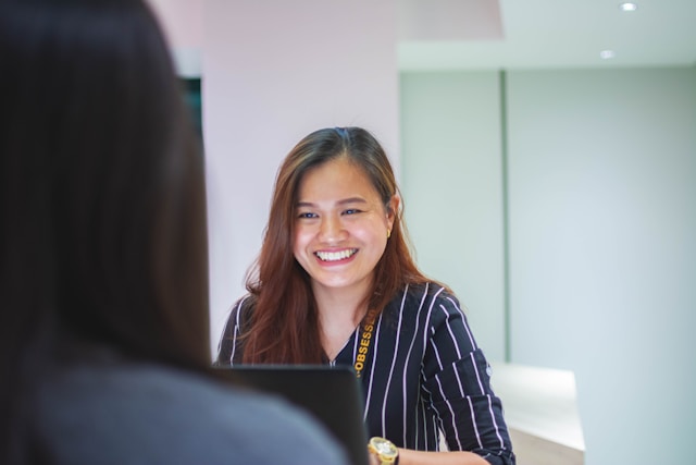 Happy employee