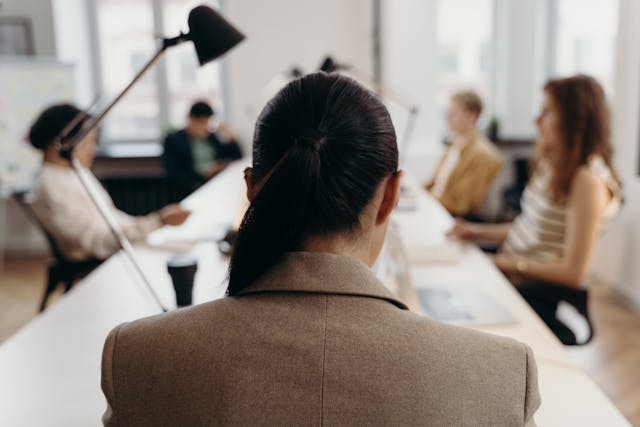 Woman sat in chair